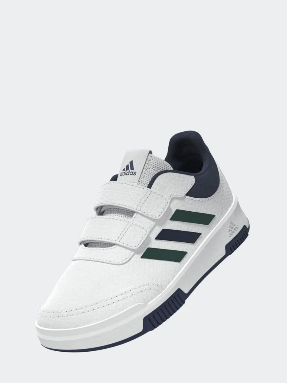 adidas White/Green/Blue Tensaur Hook and Loop Infant Trainers