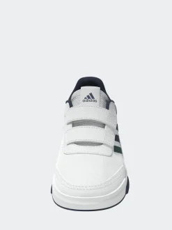 adidas White/Green/Blue Tensaur Hook and Loop Infant Trainers