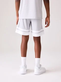 adidas White Grey Squadra 25 Kids Shorts