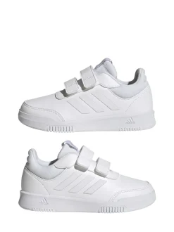 adidas White Hook and Loop Tensaur Kids Trainers