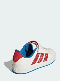 adidas White Marvel Spider-Man Grand Court Shoes
