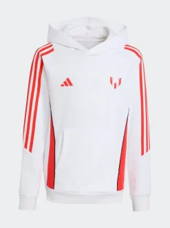 adidas White Messi Hoodie Kids