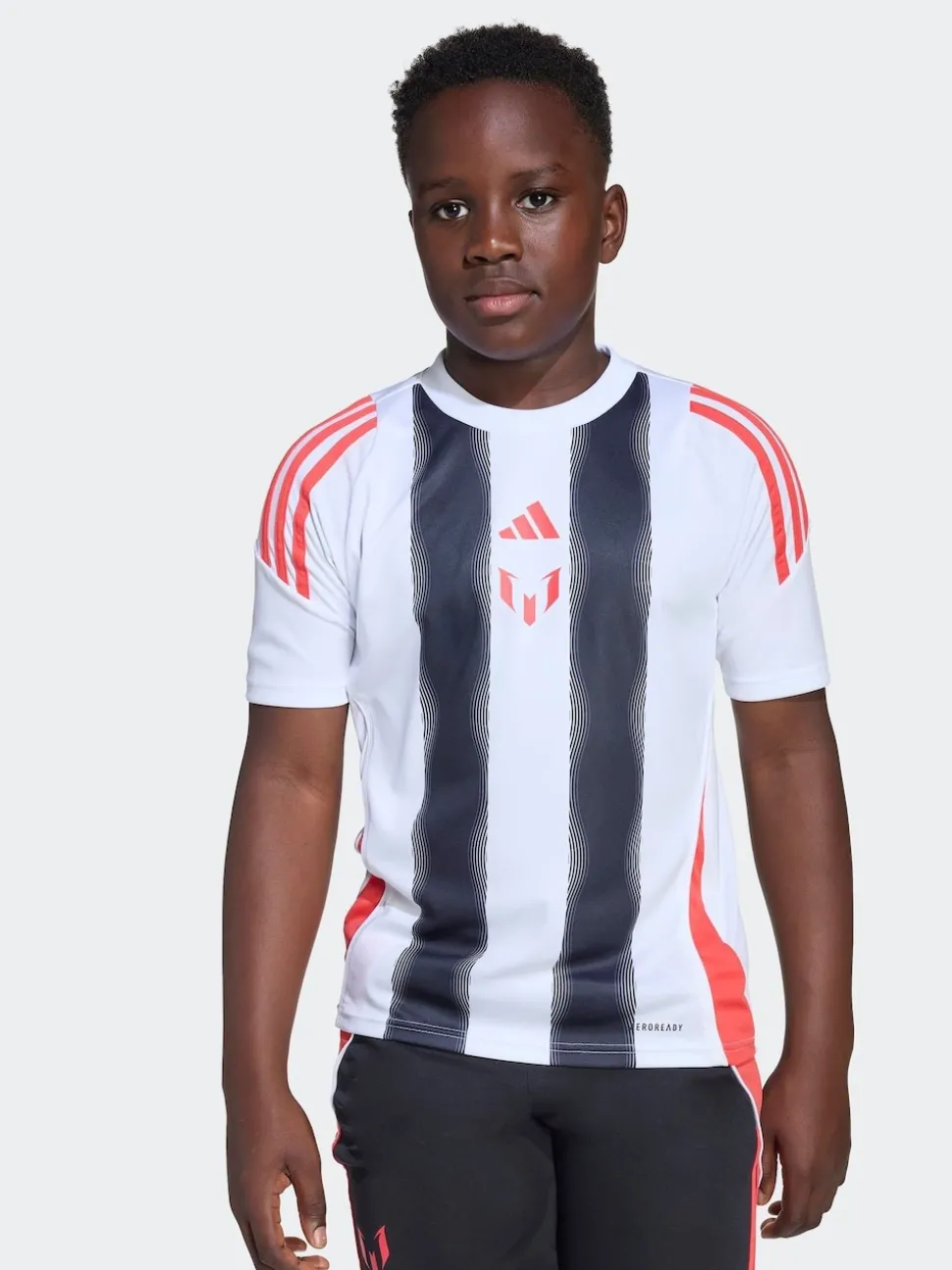 adidas White Messi Training Kids Jersey