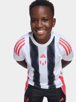 adidas White Messi Training Kids Jersey