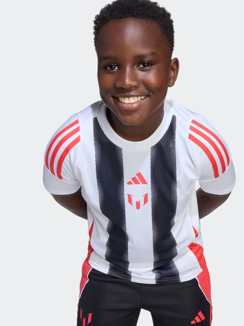 adidas White Messi Training Kids Jersey