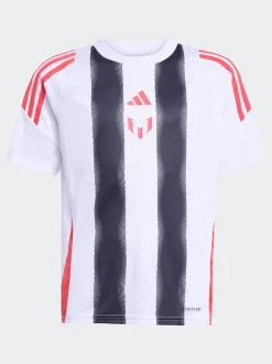 adidas White Messi Training Kids Jersey