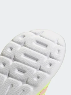 adidas White/Mint/Yellow Tensaur Run 2.0 Hook and Loop Kids Trainers