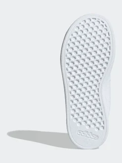 adidas White/Pink Advantage Base 2.0 Hook and Loop Kids Trainers