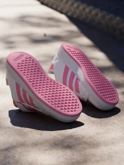 adidas White/Pink Grand Court 2.0 Easy On Kids Trainers