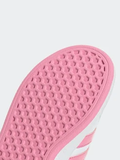 adidas White/Pink Grand Court Lace-Up Kids Trainers