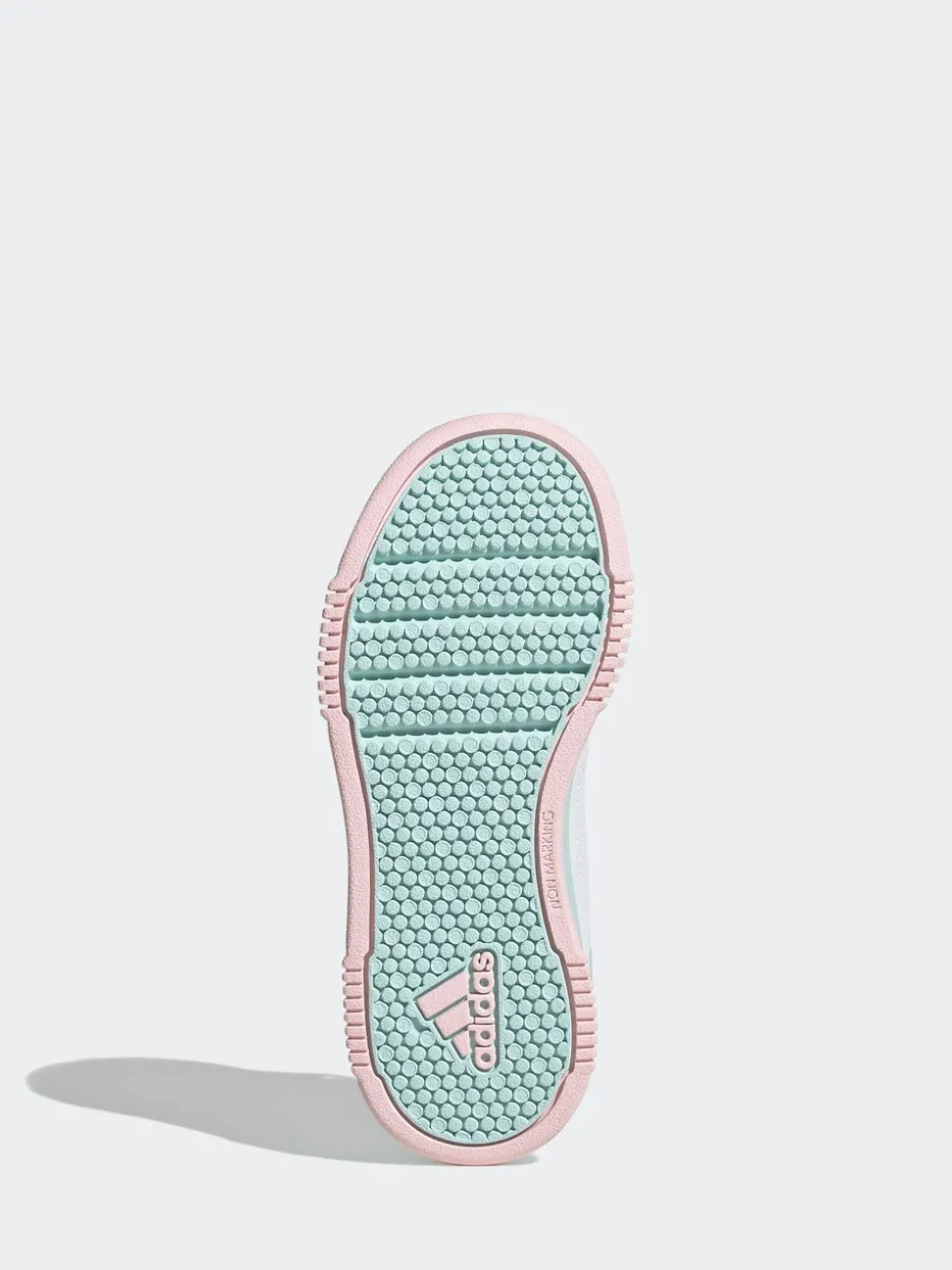 adidas White/Pink/Mint Tensaur Hook and Loop Kids Trainers
