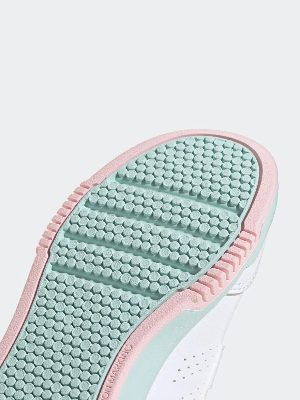 adidas White/Pink/Mint Tensaur Hook and Loop Kids Trainers