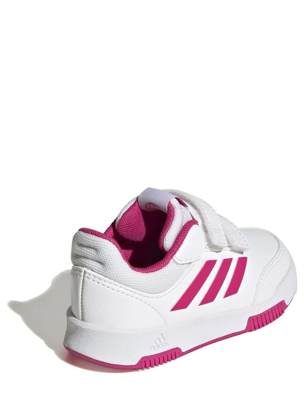 adidas White/Pink Tensaur Hook and Loop Infant Trainers