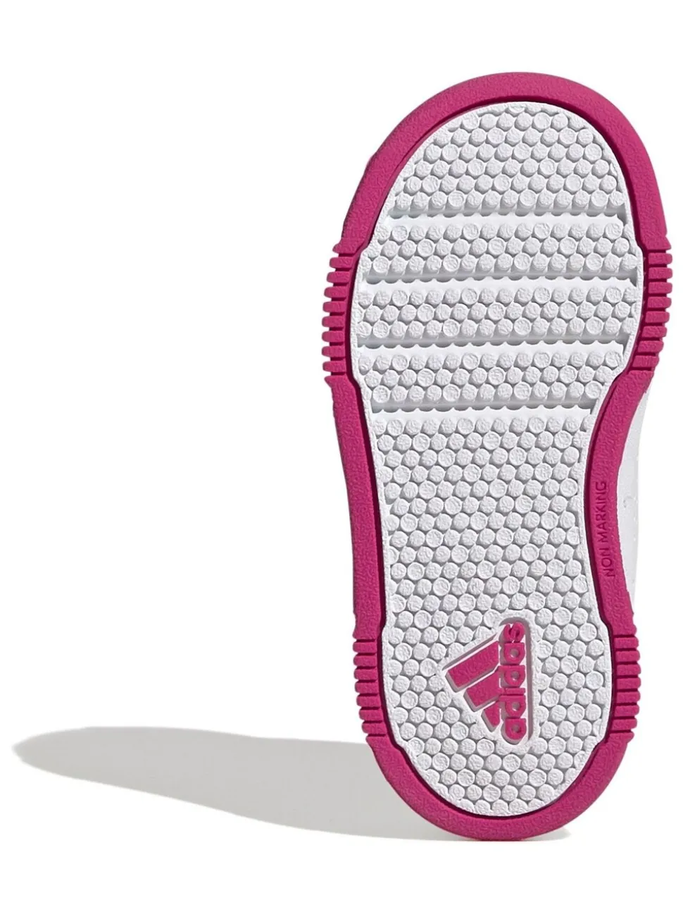 adidas White/Pink Tensaur Hook and Loop Infant Trainers