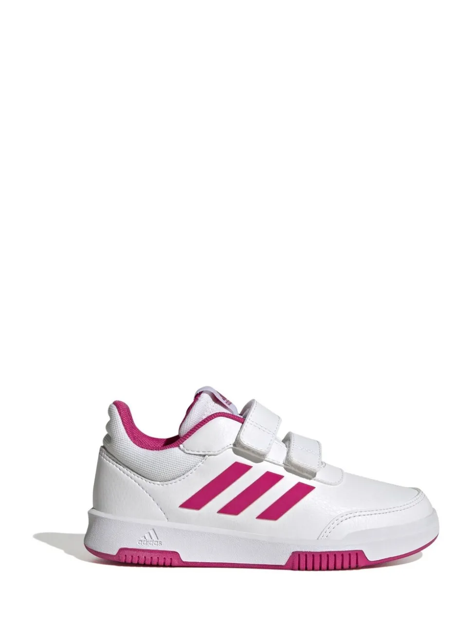 adidas White/Pink Tensaur Hook and Loop Kids Trainers