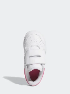 adidas White Rapid Court Mid Lace Junior Trainers