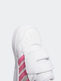 adidas White Rapid Court Mid Lace Junior Trainers