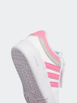 adidas White Rapid Court Mid Lace Junior Trainers