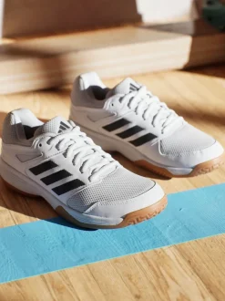 adidas White Speedcourt Indoor Shoes