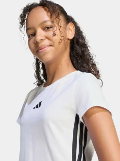 adidas White 3-Stripes Essentials Baby T-Shirt