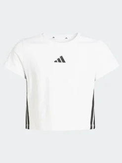 adidas White 3-Stripes Essentials Baby T-Shirt