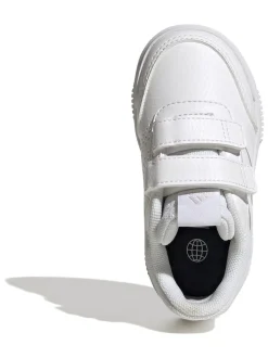 adidas White Tensaur Hook and Loop Infant Trainers