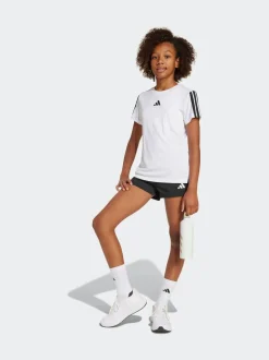 adidas White Training Essentials 3-Stripes Kids T-Shirt