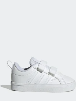 adidas White VS Pace 2.0 Hook and Loop Infant Trainers