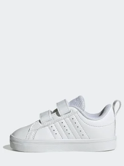 adidas White VS Pace 2.0 Hook and Loop Infant Trainers