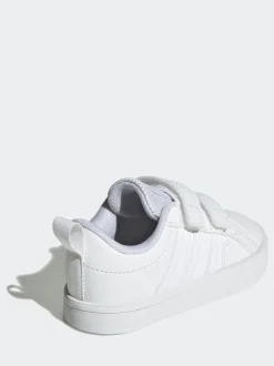 adidas White VS Pace 2.0 Hook and Loop Infant Trainers
