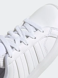 adidas White VS Pace 2.0 Lace Kids Trainers