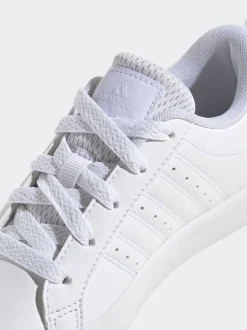 adidas White VS Pace 2.0 Lace Kids Trainers