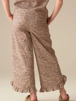 Angel & Rocket Animal Erika Leopard Frill Hem Trousers