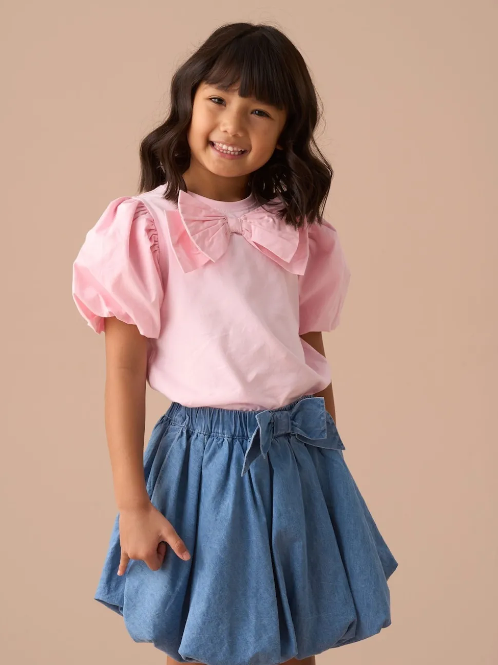 Angel & Rocket Annie Blue Bubble Hem Denim Skirt