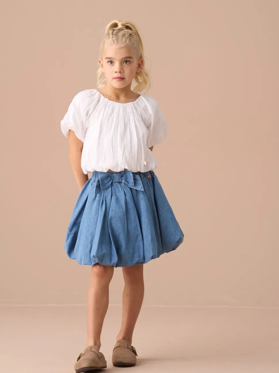 Angel & Rocket Annie Blue Bubble Hem Denim Skirt