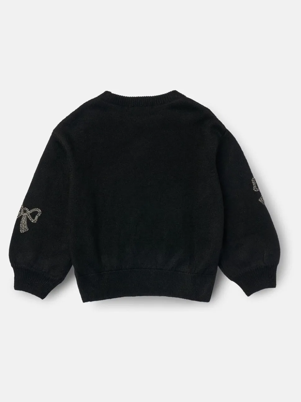 Angel & Rocket Black Anna Sequin Bow Jumper