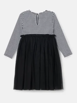Angel & Rocket Black Carrie Stripe Mesh Skirt Dress