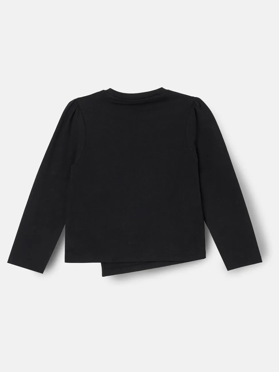 Angel & Rocket Black Eliza Asymmetric Bow Long Sleeves Top
