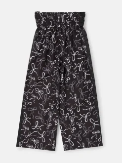 Angel & Rocket Black Fleur Printed Wide Leg Trousers