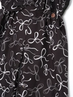 Angel & Rocket Black Fleur Printed Wide Leg Trousers