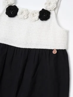 Angel & Rocket Black Illiana Crochet Linen Jumpsuit