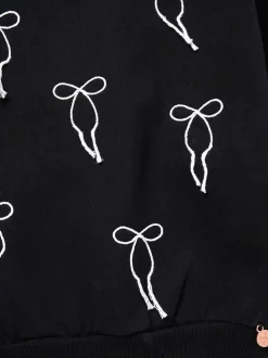 Angel & Rocket Black Imogen Embroidered Bow Sweatshirt