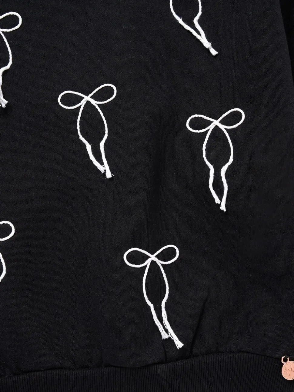 Angel & Rocket Black Imogen Embroidered Bow Sweatshirt