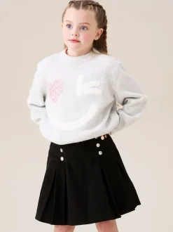 Angel & Rocket Black Lucile Cord Pleated Skirt