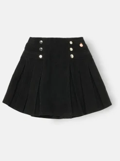 Angel & Rocket Black Lucile Cord Pleated Skirt