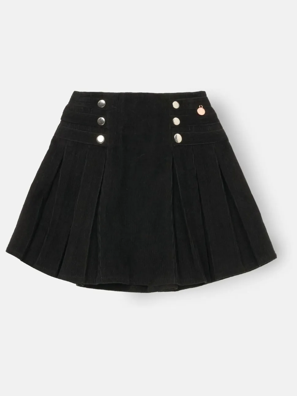 Angel & Rocket Black Lucile Cord Pleated Skirt