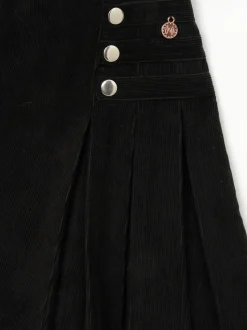 Angel & Rocket Black Lucile Cord Pleated Skirt