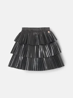 Angel & Rocket Black Lucile Metallic Tiered Rara Skirt