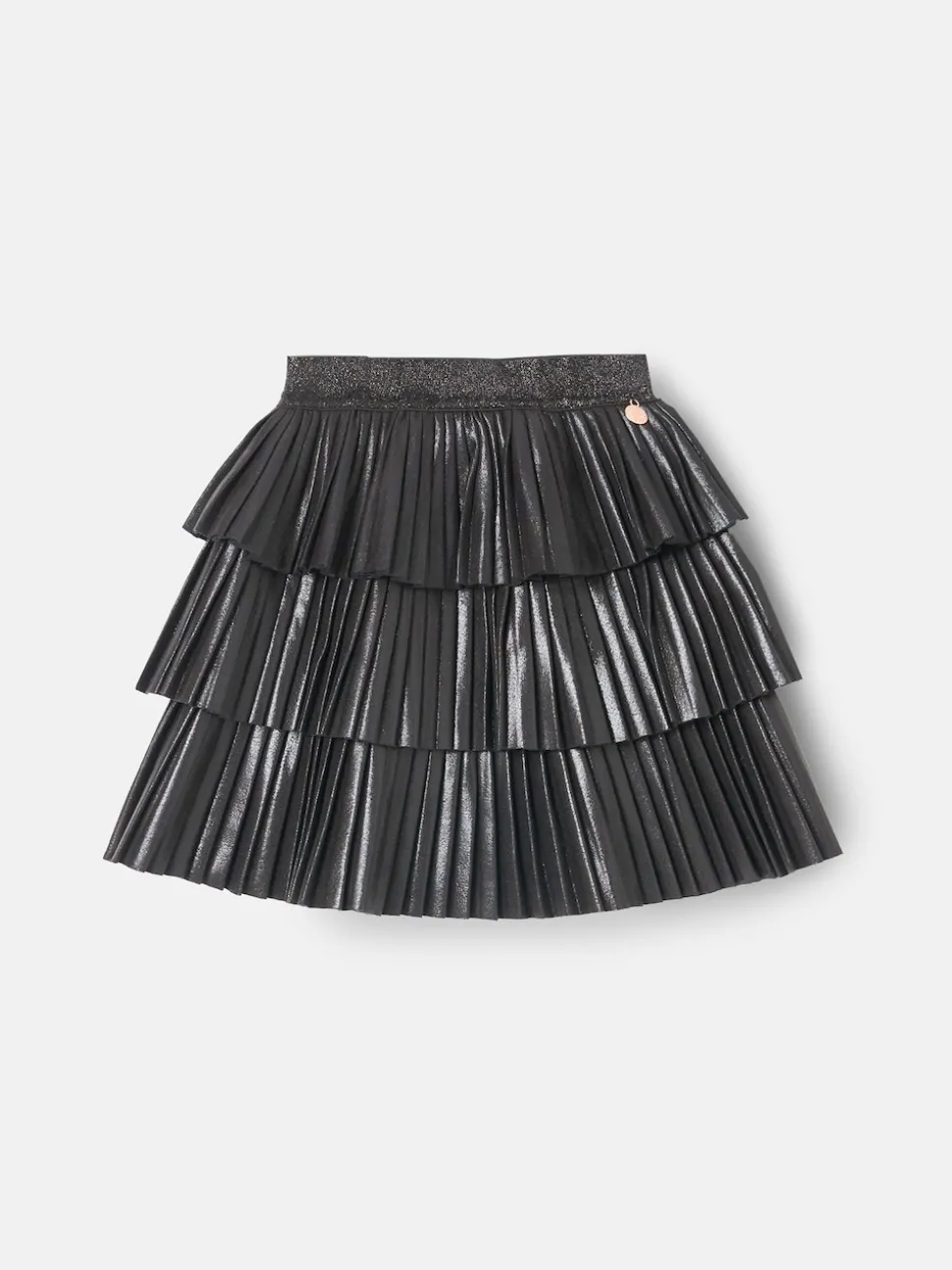 Angel & Rocket Black Lucile Metallic Tiered Rara Skirt