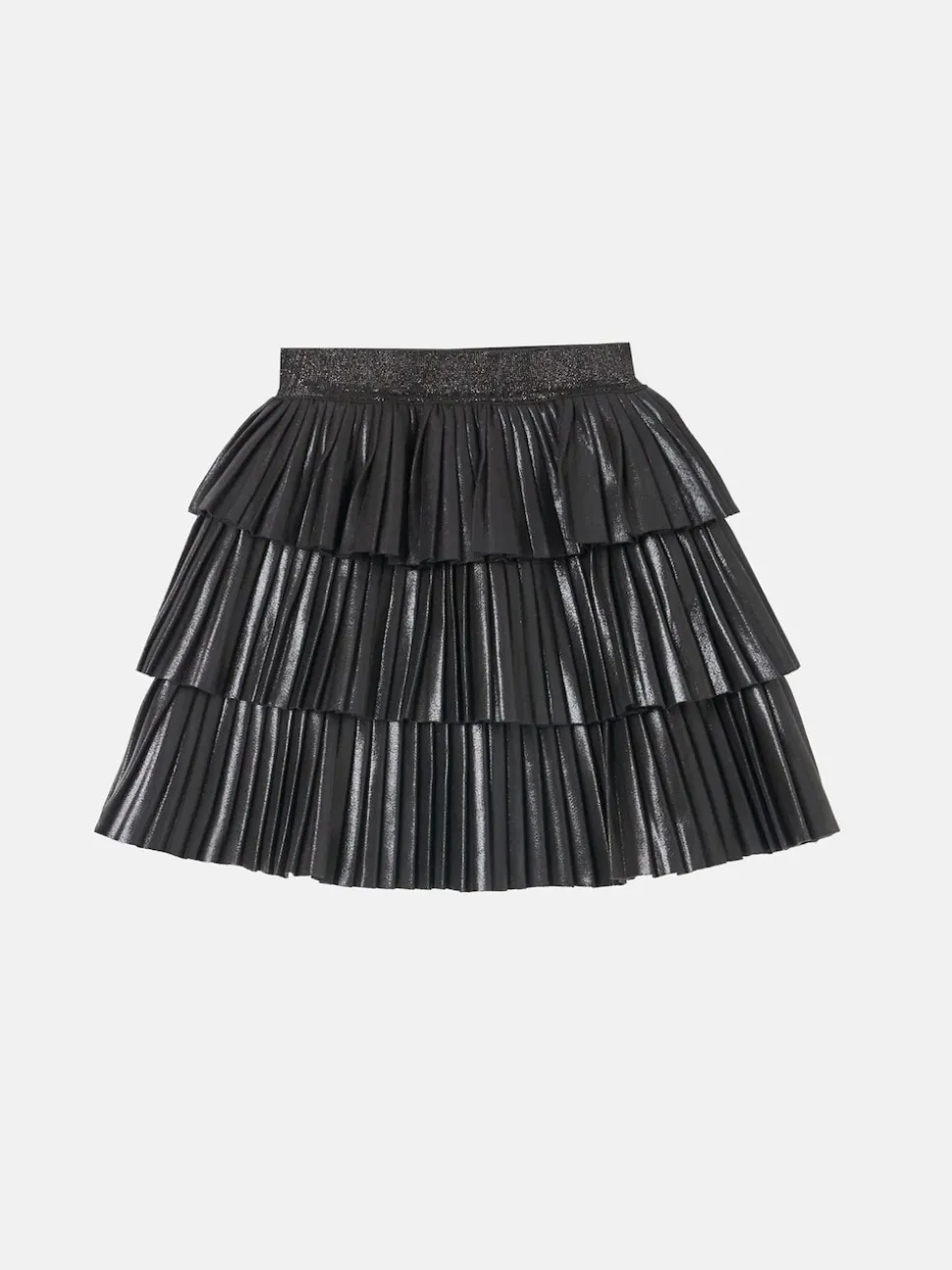 Angel & Rocket Black Lucile Metallic Tiered Rara Skirt